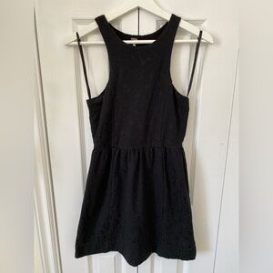 Free People Black Stretch Paisley Textured Tank Dress Size XS